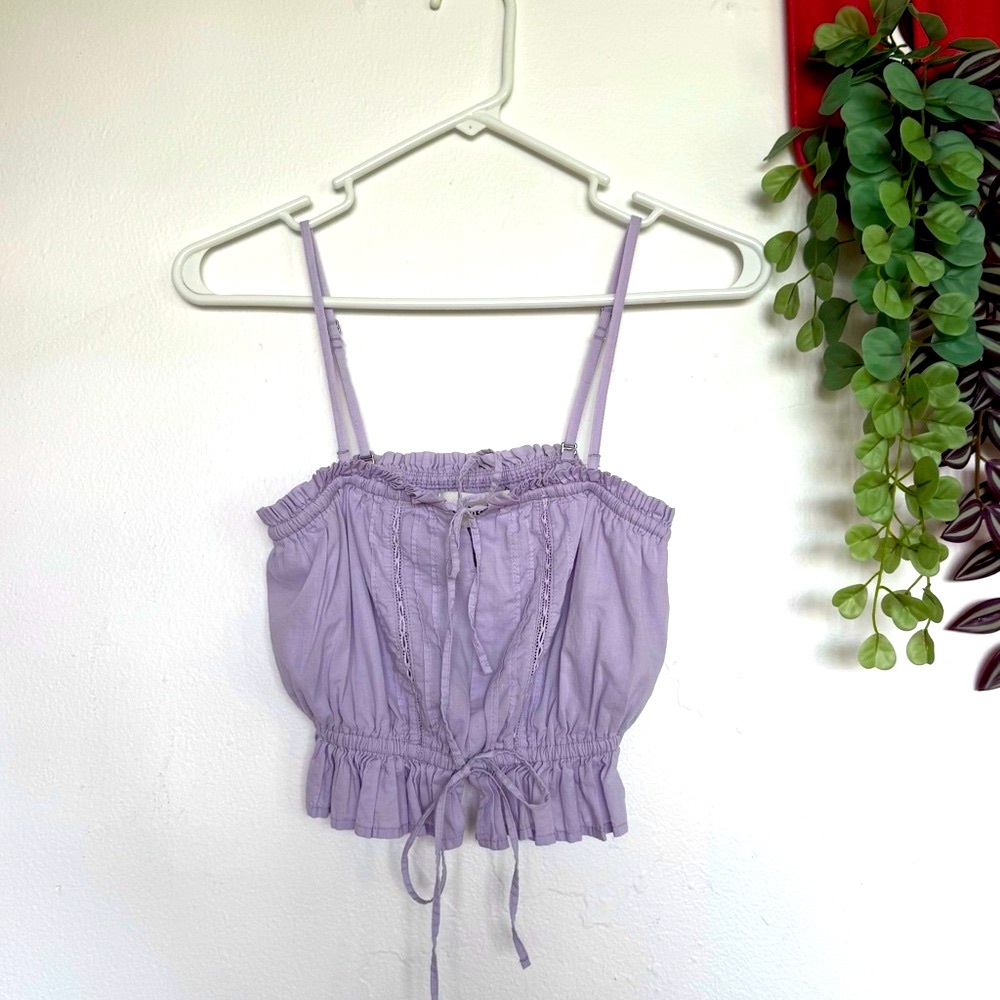 Hollister Lavender Smocked Ruffle Camisole